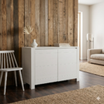 Credenza 2 Ante – Legno Spazzolato Bianco "Zenith"