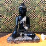 Statua Buddha nero/argento