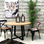 tavolo rotondo legno ferro