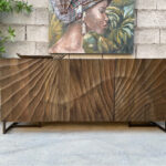 credenza tre ante massello