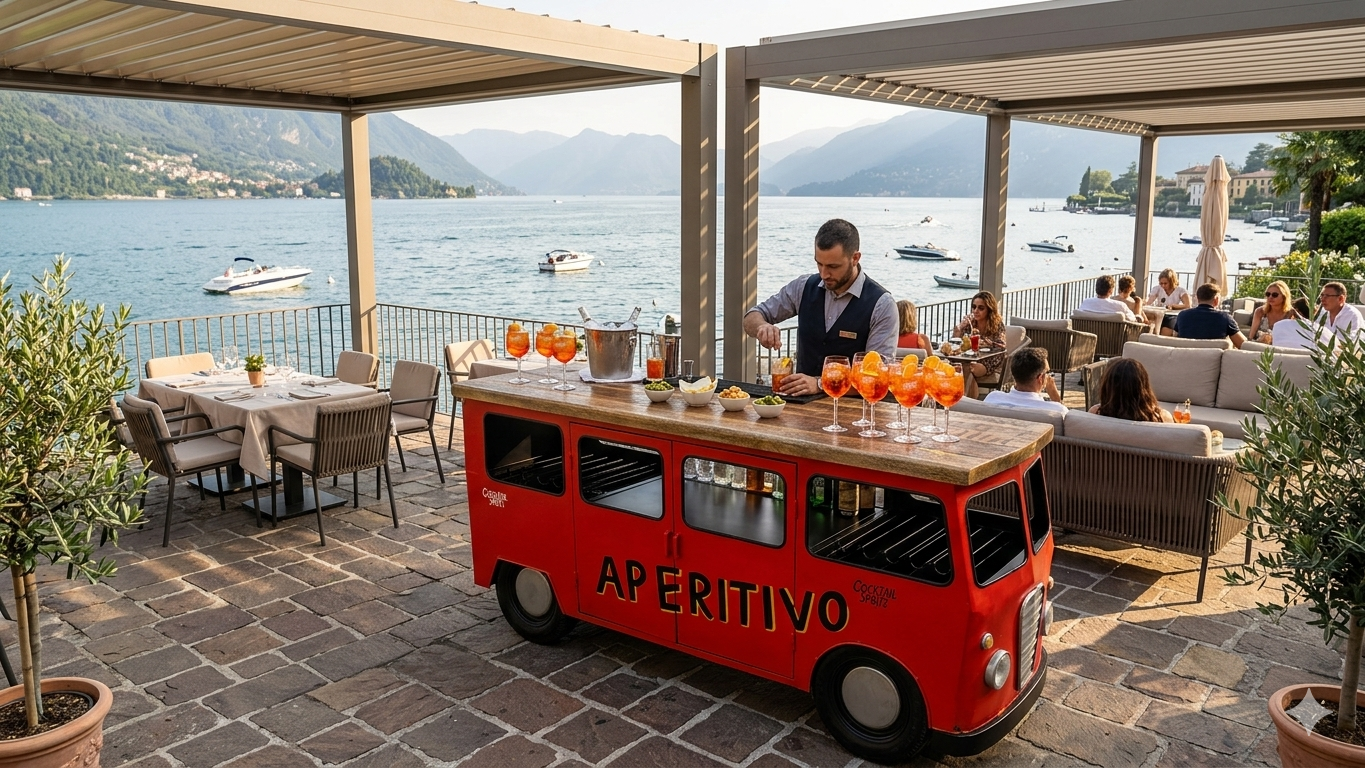 TRENDYHOME "Aperitivo Mobile" – Il Bancone Spritz a Forma di Furgoncino Vintage - immagine 1