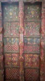 Porta Indiana "Maharaja Crimson" in Legno Massello Laccato - immagine 2