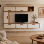 Mobile TV Sospeso Artigianale - "Minimal Wood"